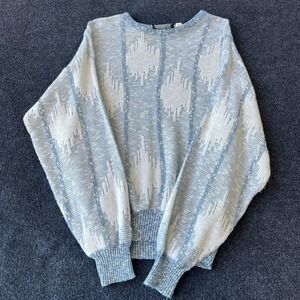Vintage Peter England Sweater Mens Large Geometric Pullover Crewneck‎ 90s